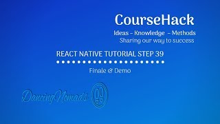 React Native Tutorial 39 - Finale & Demo