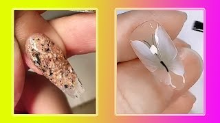 천원들고 다이소 고고- 오로라 얼음 네일 끝판왕! 유리알 홀로그램 Aurora Ice Korean Nail Trend#055