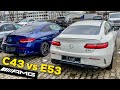 2019 MERCEDES AMG E 53 Coupé vs C 43 Coupé FULL REVIEW Exterior Diamond White Designo