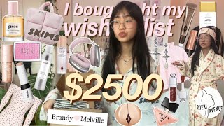 $2500 BUYING MY ENTIRE WISHLIST + HUGE HAUL🎀 online shop with me (sephora, brand