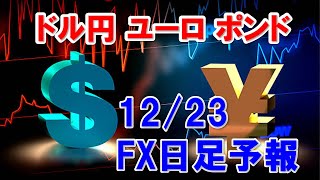 FXデイリー日足予報　　　2022年12月23日　   Daily Forex Forecasts , Tecnical Analysis and Signals