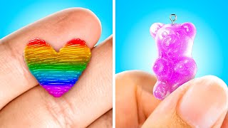 CUTE 3D PEN VS EPOXY RESIN CRAFTS || Adorable DIY Jewelry Ideas and Miniature Crafts by 123GO!Series