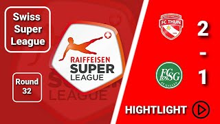 Hightlight FC Thun 2:1 FC ST.Gallen 1879 (19-07-2020)