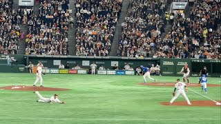 (開幕戦)【中日ドラゴンズ 岡林 大島 アキーノ】早くも全員２安打目で2点目◯中日ドラゴンズ対読売ジャイアンツ(2023年3月31日 東京ドーム)