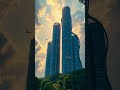 the majesty of the skyline – 4 iconic skyscrapers in cinematic view