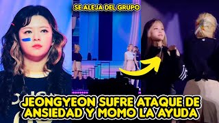 JEONGYEON TIENE ATAQUE DE ANSIEDAD EN EL ESCENARIO Y MOMO VA A AYUDARLA | RESURGE VIDEO DE LA IDOL