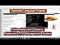 Food Restaurant System | Restaurant POS System |Assembly Language | Projects -MASM -DOSBox -Emu-8086