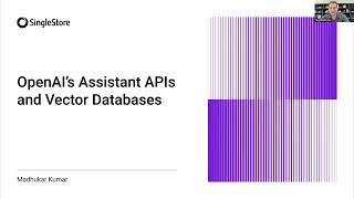 Did OpenAI's GPT-4 Just Kill Vector Databases? | SingleStore Webinars