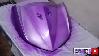 YAMAHA MIO SOULi - DIY Spray Paint (Super Violet) Samurai Paint