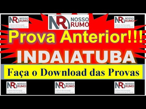 Provas Anteriores Banca Nosso Rumo | Prova Anterior Indaiatuba | Provas ...