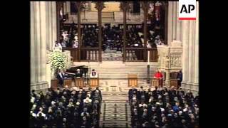 Memorial service at National Cathedral in Washington DC.