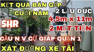 Kẹt Quá Bán Gấp Cuối Năm,Chính Chủ 2 Lầu Sổ Hồng Riêng 2 Mặt Tiền Hẻm P1 Quận 8,Giáp Quận 1 Quận 5 7