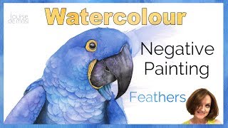 Watercolour Technique - Negative Painting // Watercolour Feathers 🐦
