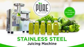 Pure Juicer Two-Stage Juicing Machine: Grinder and Hydraulic Press For Fruits, Vegetables, Nuts