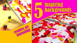 Creative art journaling background techniques