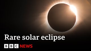 Rare solar eclipse seen in Western Australia - BBC News