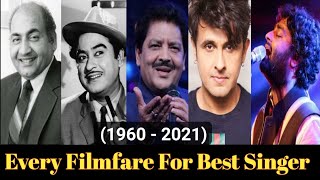 Filmfare For Best Singer | 1960-2021 | Filmfare For Best Playback Singer Male
