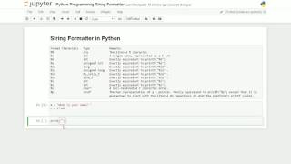 Python Programming Part 4 String Formatter in Python
