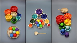 Reverse Bead Magic 🌈Satisfying Bead Fountain ✨Colorful Ball Harmony