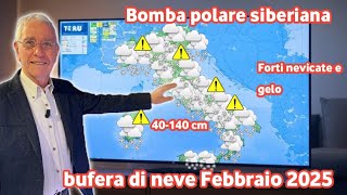 bomba polare è in arrivo dalla Russia verso l'Italia, nevicate molto abbondanti su coste e pianure