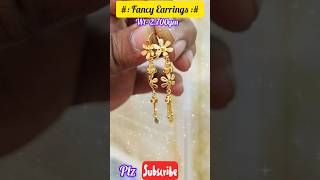 Light Weight Gold Fancy Rajkot Earrings Exclusive Design #22kgoldjewellery #goellerydesignsforwomen