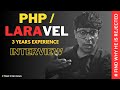 PHP / Laravel Interview | 3 years experience| Backend Developer Interview