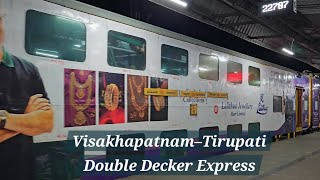 Double Decker AC Train | Visakhapatnam–Tirupati Double Decker Express at Vijayawada Railway Station