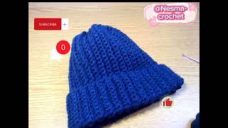 ايس كاب كروشيه /للاطفال /الكبار / تكرار سطر واحد Ice Cap #crochet #easy