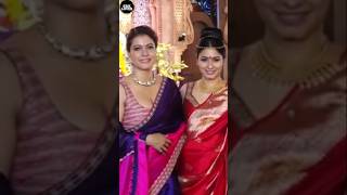 Kajol Devgan with Tanisha Mukherjee Durga puja 2024 #shorts#kajol#bollywood#durgapuja2024#ytvideo🙏🙏🙏