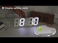 3D Digital LED Clock Setting Guide