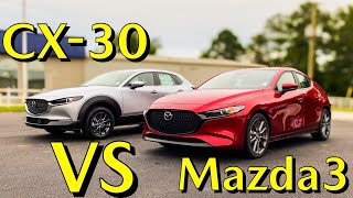 Mazda CX-30 vs Mazda3 Hatchback | Size and Equipment Differences