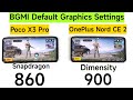 Poco X3 Pro vs OnePlus Nord CE 2 BGMI Default Graphics Settings Comparison which is Best 🔥🔥🔥