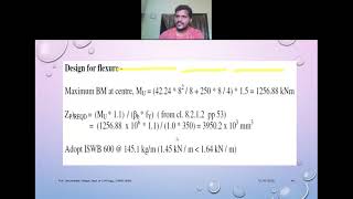 Module - 5 - Lecture. 3 Numerical problems on Design of laterally supported beams