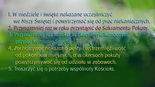 Przykazania kościelne (powtarzane 1h)