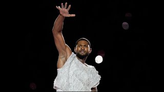 Images from Usher's 2024 Super Bowl halftime show