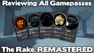 Reviewing All Gamepasses In The Rake Remastered (Roblox)