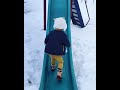 léonmaru♪ first sliding in a snow park ^•×•^✓ canada repentigny