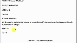QBASIC Programming Tutorial - 8 - EXPRESSIONS, STATEMENTS AND OTHERS