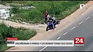 Pucallpa: delincuentes encañonan y roban a pareja en plena carretera