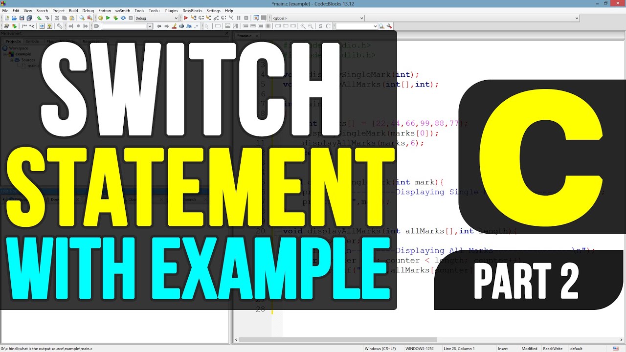 Switch Statement In C Programming Language Video Tutorials - Part 2 ...