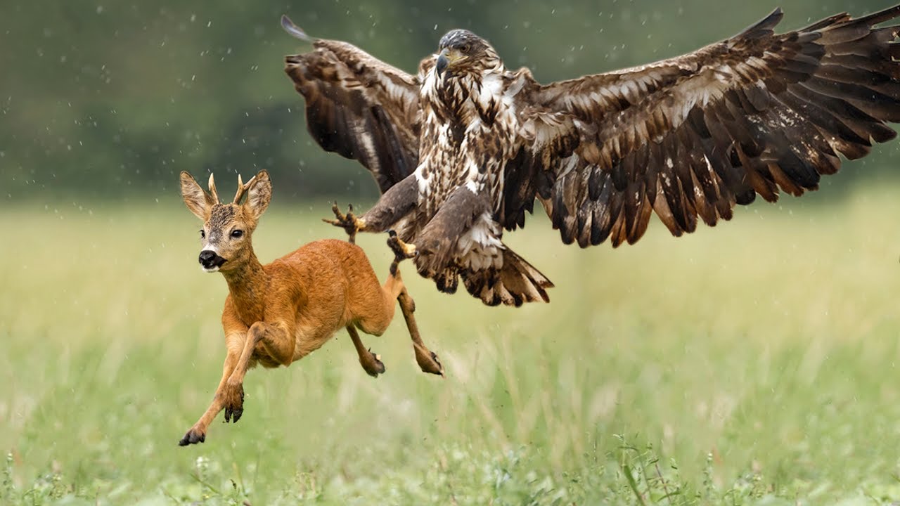 Can King Eagle Hunt A Big Deer Animal Attacks Youtube