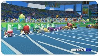 Mario & Sonic at the Rio 2016 Olympic Games (Wii U) - 100m All Characters Gameplay