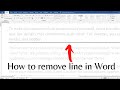 Cara menghapus baris di Word | Cara menghilangkan garis horizontal di word [2020]