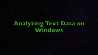 Analyzing Text Data with R on Windows