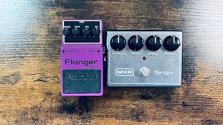 7 effects from a flanger, 2 pedals compared. BOSS BF 2 vs MXR M117R #guitar