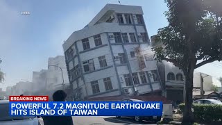 Video captures aftermath of powerful Taiwan earthquake