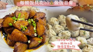 单亲妈妈攒钱每顿饭只花20做饭日常|进去做生煎包和酸甜土豆