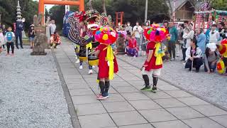 天塩町　令和6年7月16日天塩厳島神社例大祭　宵宮債にて越中獅子舞奉納