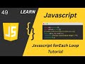 Javascript forEach Loop Tutorial