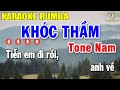 Khóc Thầm Karaoke Tone Nam ( Gm ) Rumba Nhạc Sống | Trọng Hiếu